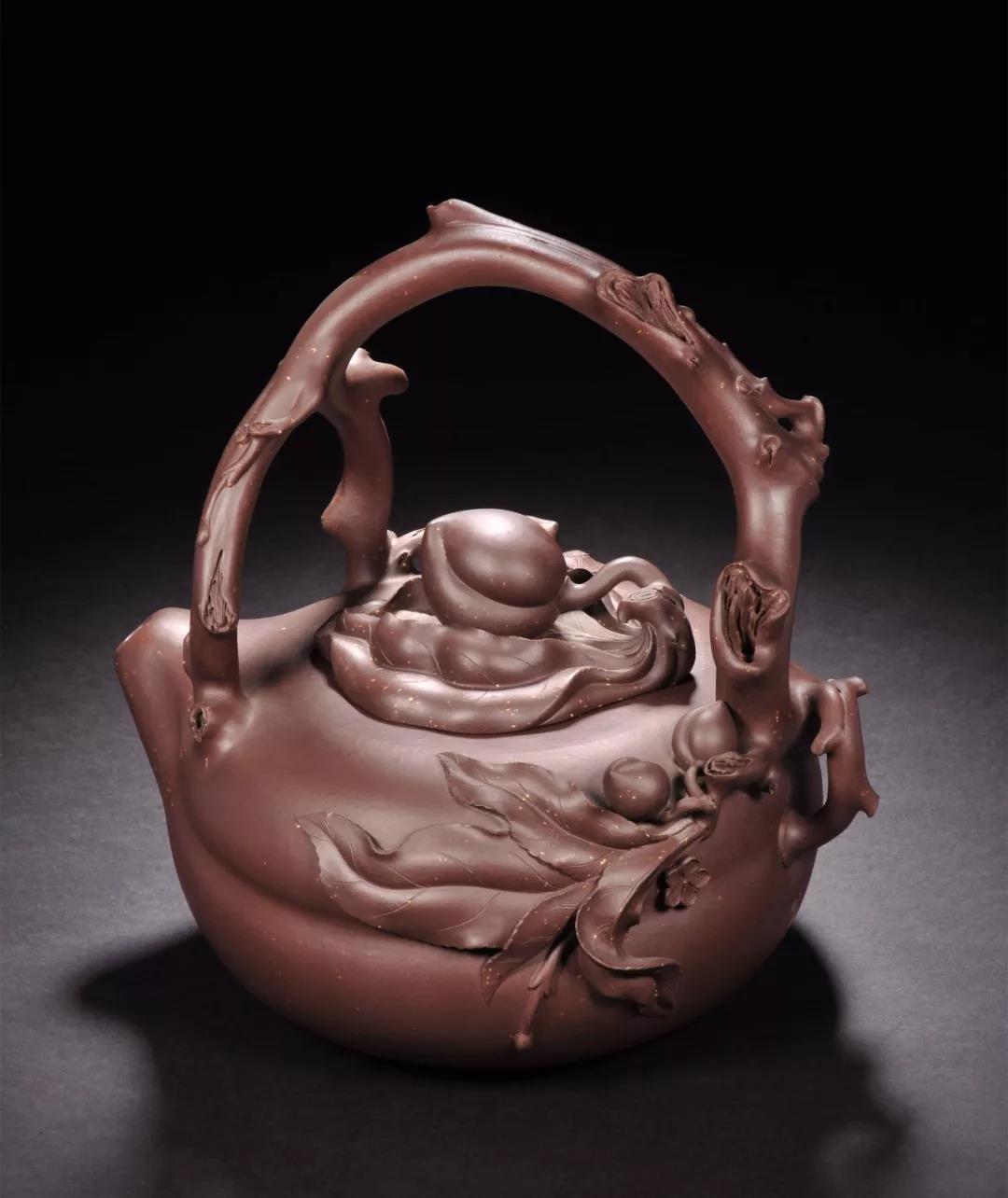 10種最美花器提梁壺，精美別致雕花紫砂壺!