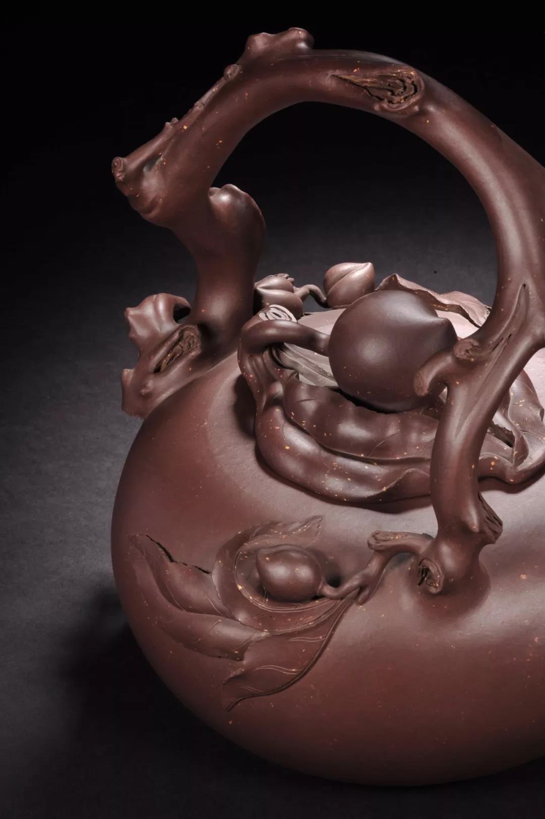 10種最美花器提梁壺，精美別致雕花紫砂壺!