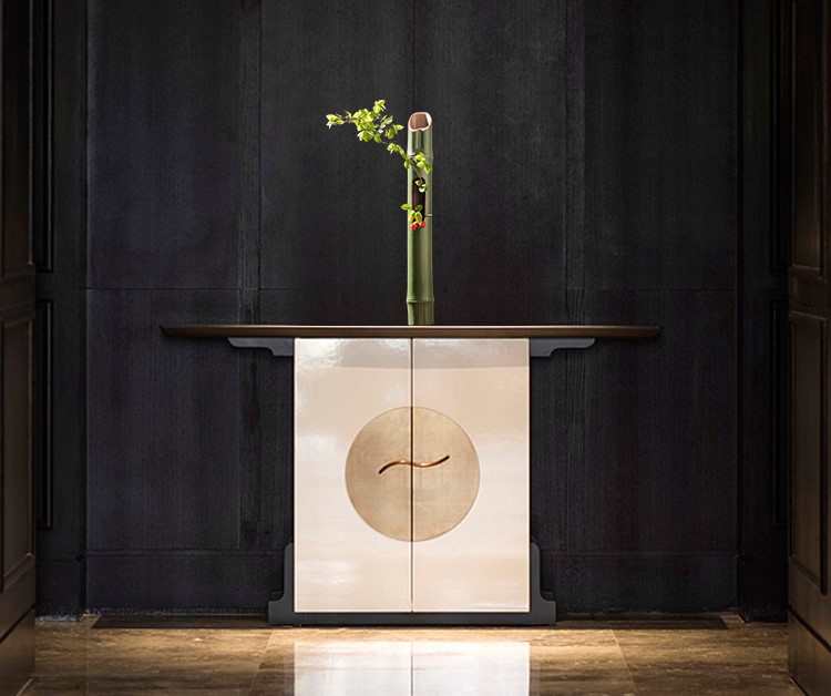 創(chuàng)意仿竹壁掛花器花藝，禪意中式插花