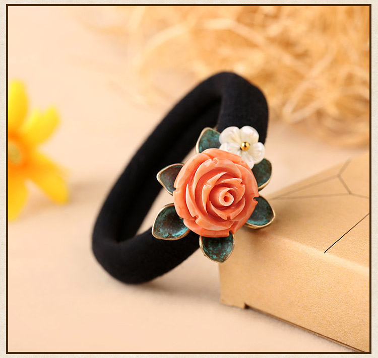 手工發(fā)圈發(fā)飾，簡約時尚花朵頭飾
