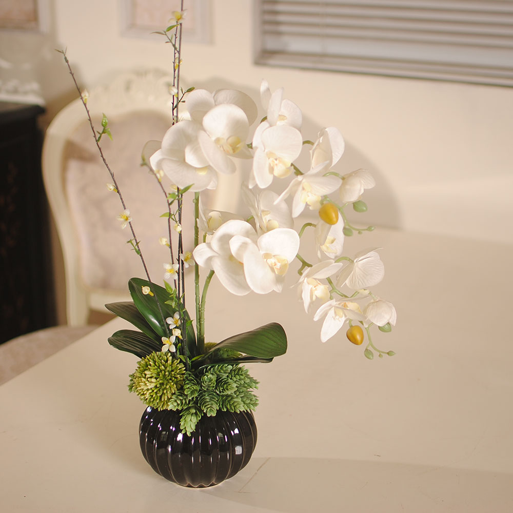 水清新中式蝴蝶蘭花藝，新中式花藝插花