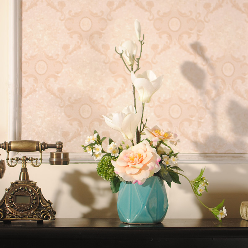 清雅浪漫玉蘭花花藝，浪漫梨花中式插花