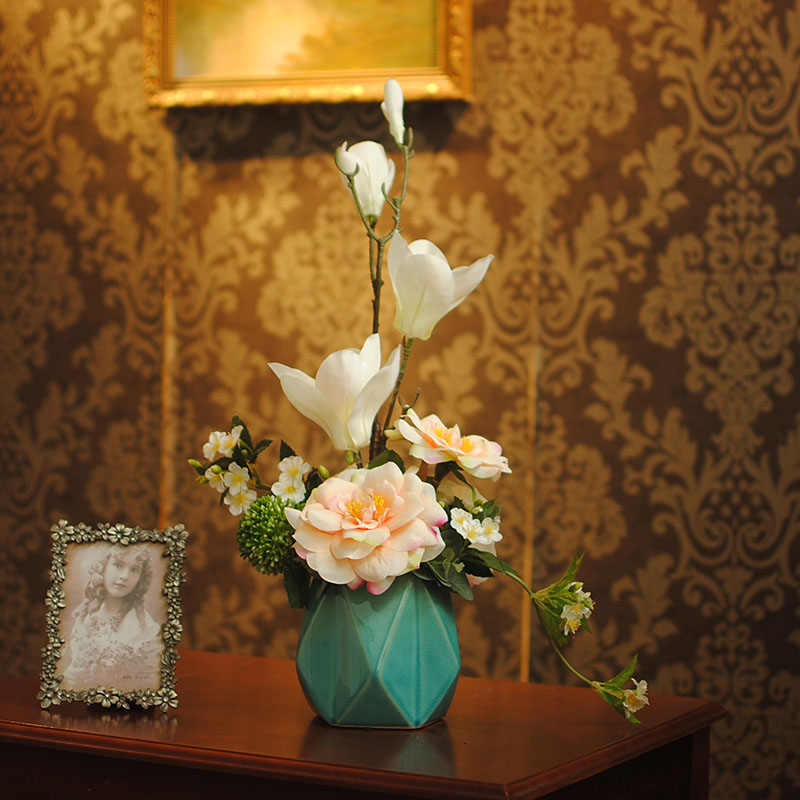 清雅浪漫玉蘭花花藝，浪漫梨花中式插花