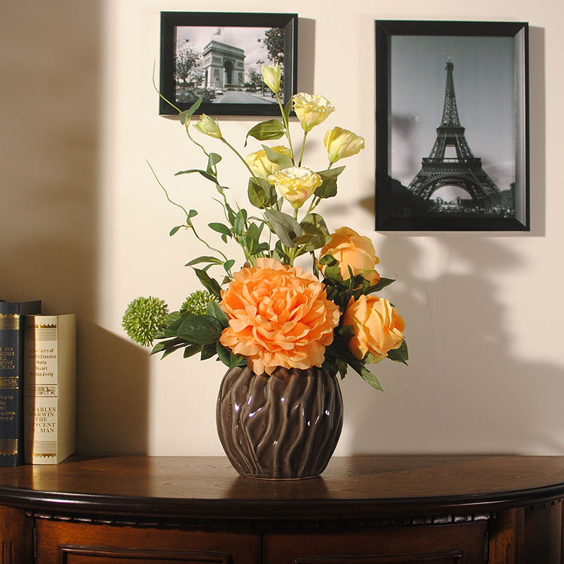 雍容牡丹桔梗插花藝術，富貴牡丹新中式花藝