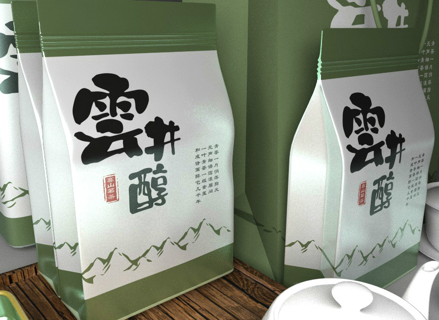 清新古樸茶葉包裝設(shè)計(jì)，簡(jiǎn)潔大氣茶葉包裝設(shè)計(jì)
