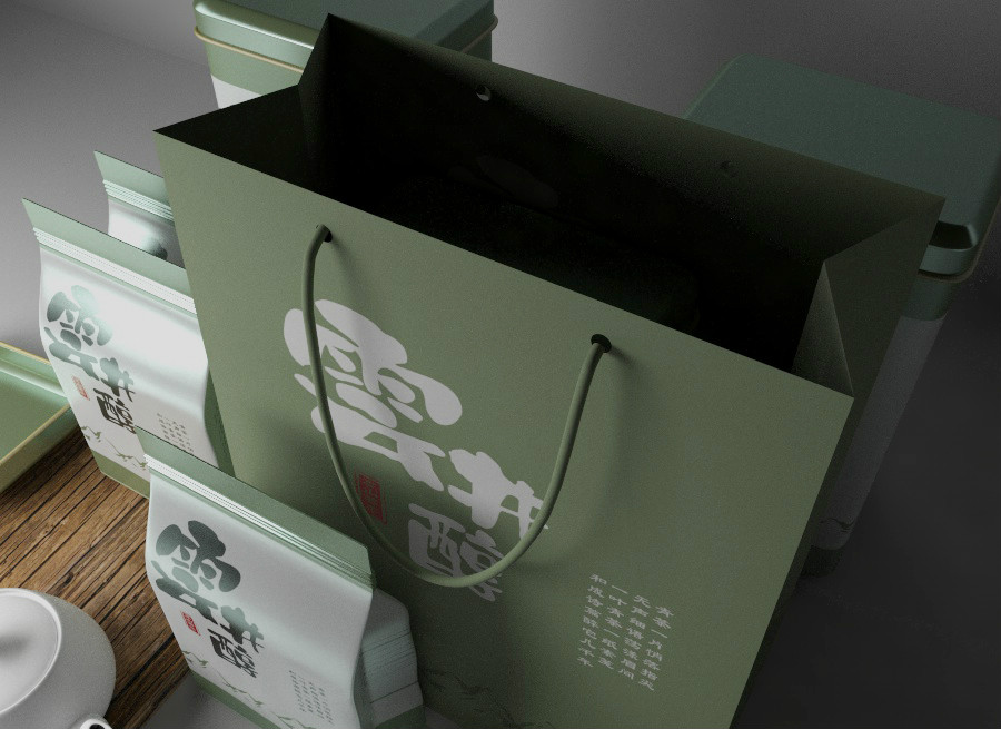 清新古樸茶葉包裝設(shè)計(jì)，簡(jiǎn)潔大氣茶葉包裝設(shè)計(jì)