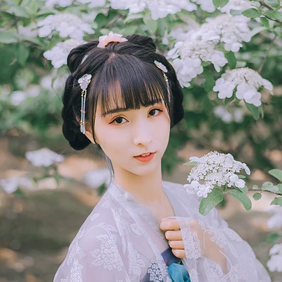清新可愛瓊花女生頭像，唯美古風(fēng)真人頭像