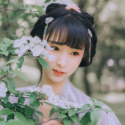 清新可愛瓊花女生頭像，唯美古風(fēng)真人頭像