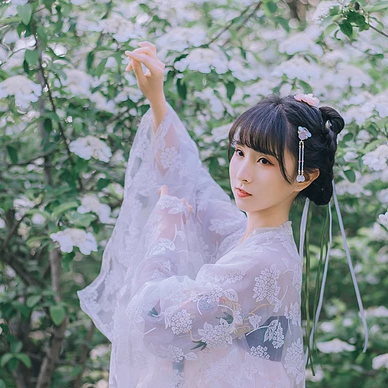 清新可愛瓊花女生頭像，唯美古風(fēng)真人頭像