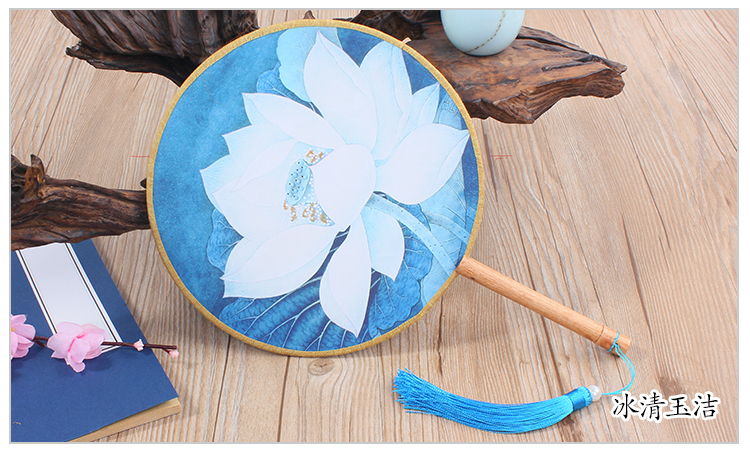 花卉圖案福連文苑團扇:16款古典雙面花卉團扇