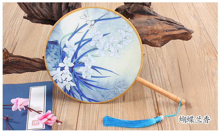 花卉圖案福連文苑團扇：16款古典雙面花卉團扇