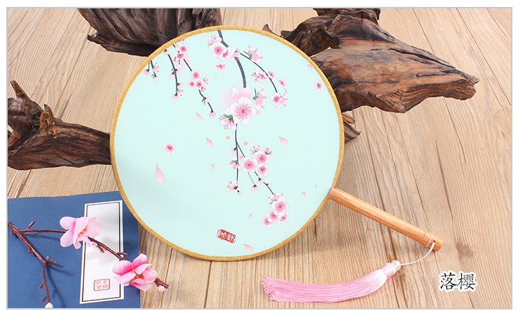 花卉圖案福連文苑團扇：16款古典雙面花卉團扇