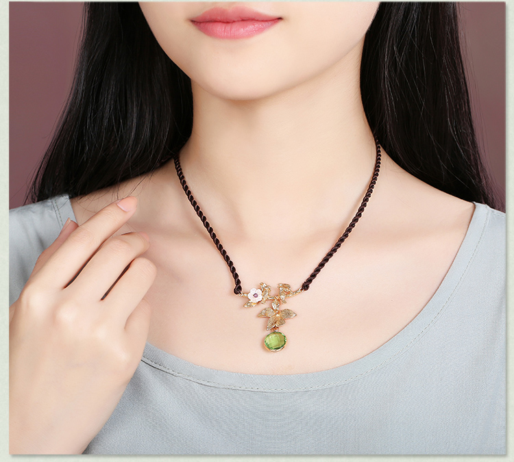精致黃鸝鳥項鏈，清新靚麗鎖骨鏈首飾