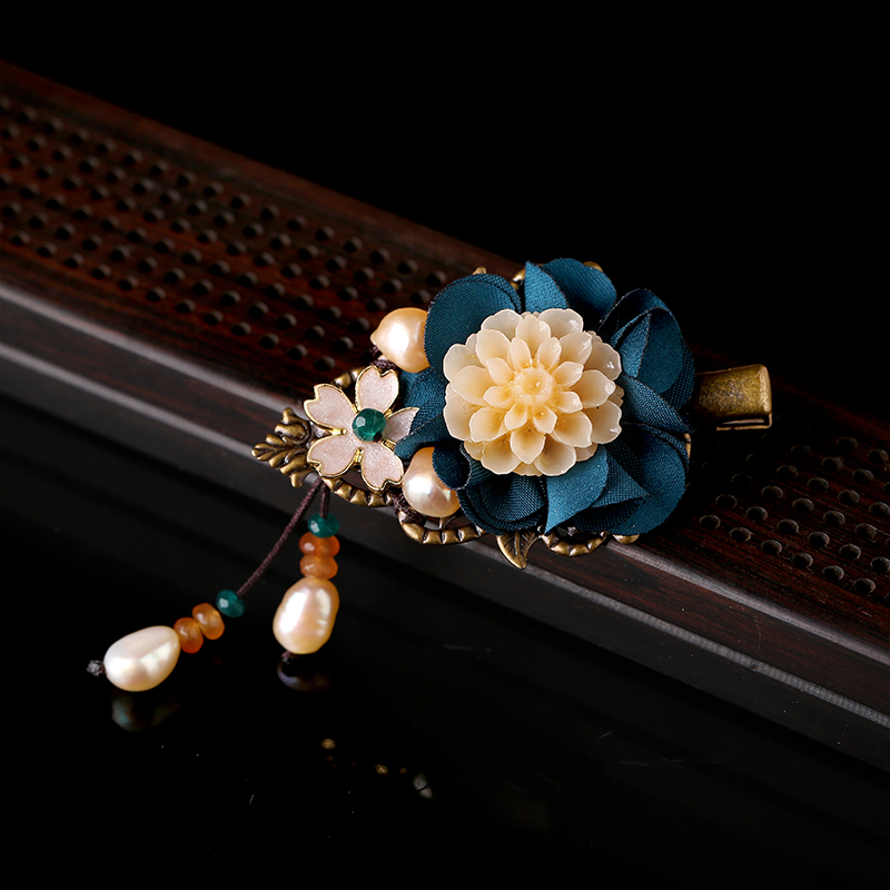 優(yōu)雅大氣發(fā)夾，唯美古風(fēng)花朵發(fā)夾頭飾