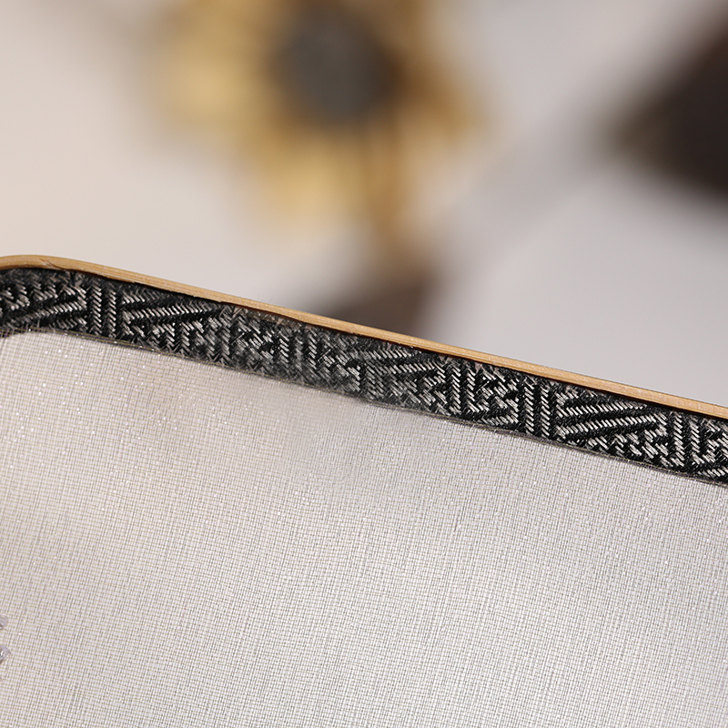 古典白色雪花團扇，福連文苑繡花宮扇扇子