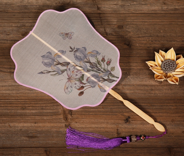 六款花式形狀團(tuán)扇，福連文苑雙面古典扇子