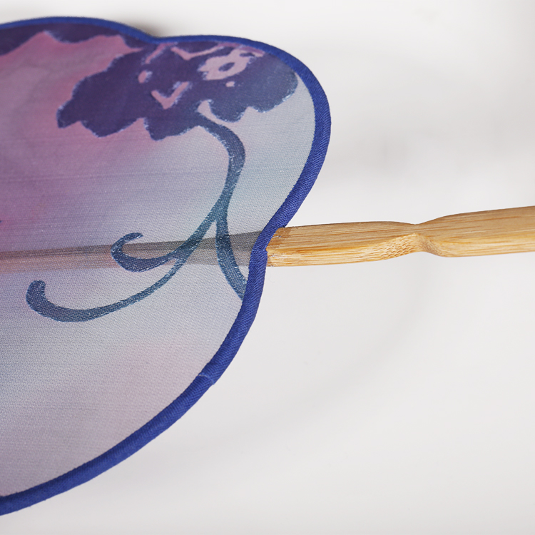 淡雅紫文藝團(tuán)扇，福連文苑絕美古風(fēng)扇子