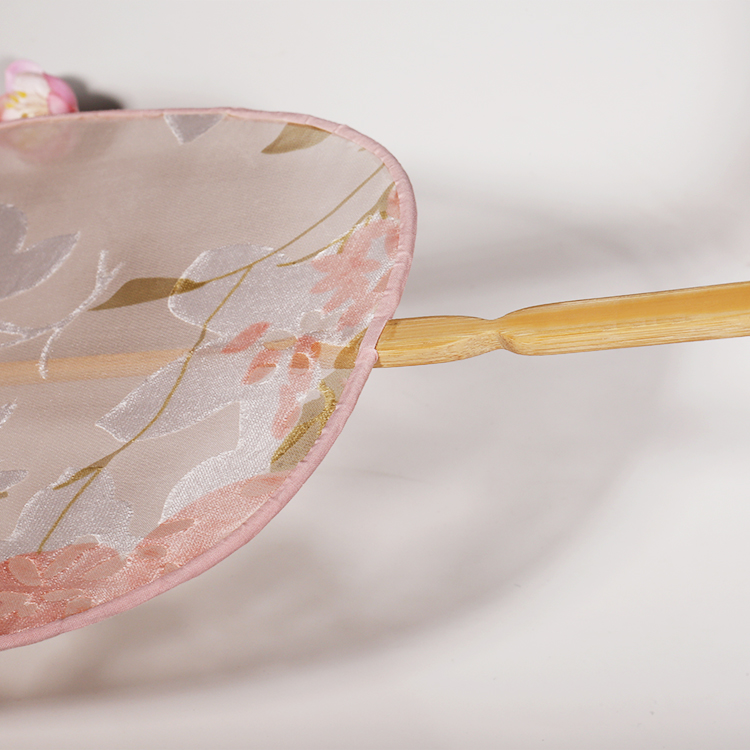 粉色清新團(tuán)扇，福連文苑文藝古風(fēng)古典扇子