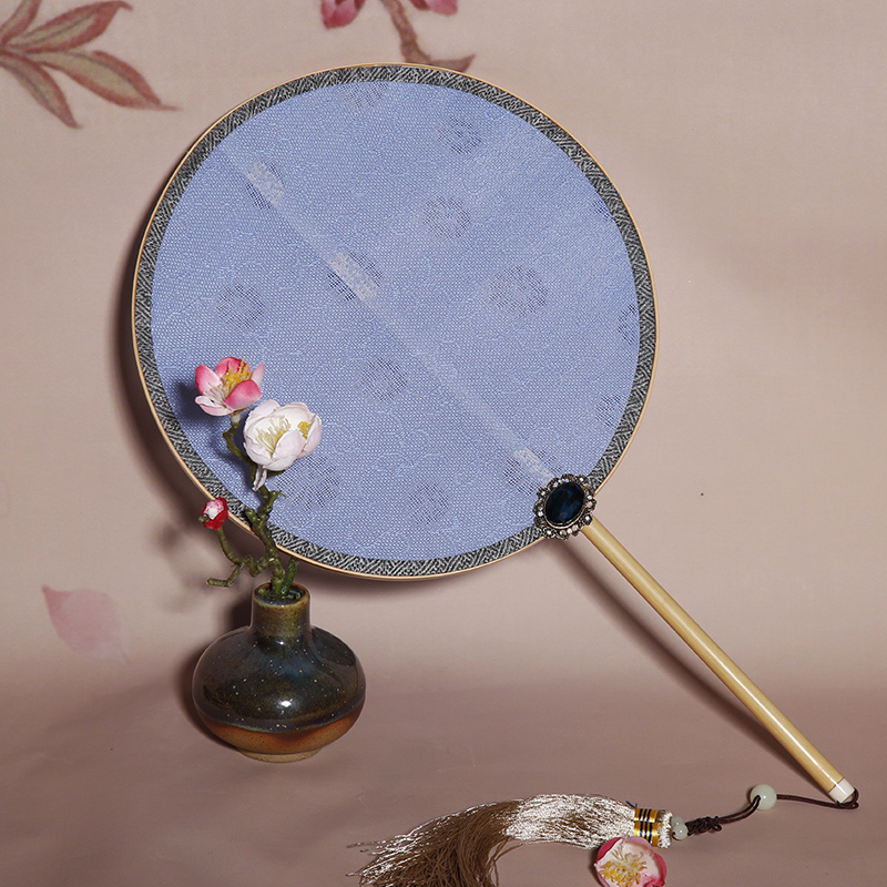 復古羅布宮廷團扇，簡約彩色古典扇子