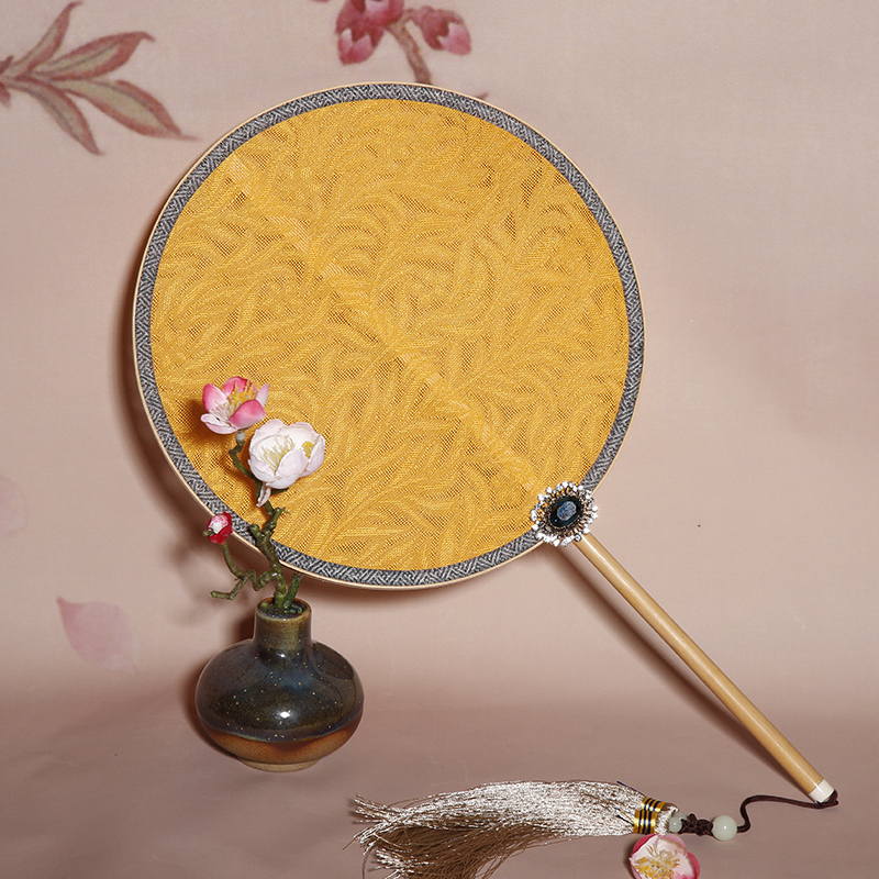 復古羅布宮廷團扇，簡約彩色古典扇子