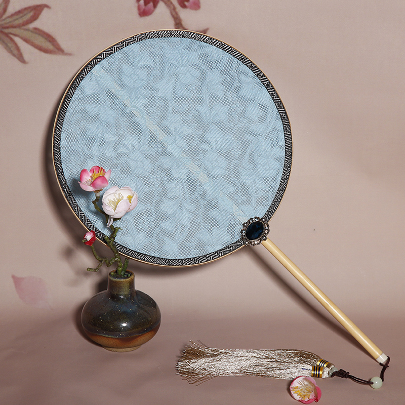 復古羅布宮廷團扇，簡約彩色古典扇子