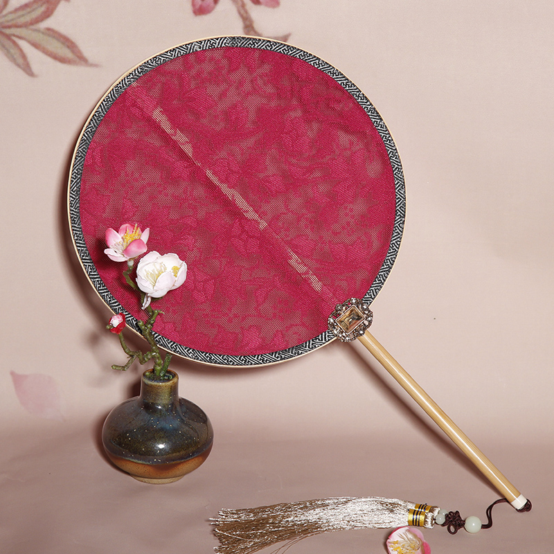 復古羅布宮廷團扇，簡約彩色古典扇子