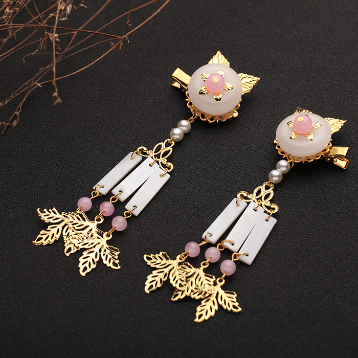 漢服古風(fēng)配飾步搖，流蘇發(fā)夾彼岸花頭飾