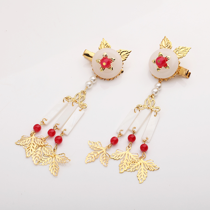 漢服古風(fēng)配飾步搖，流蘇發(fā)夾彼岸花頭飾