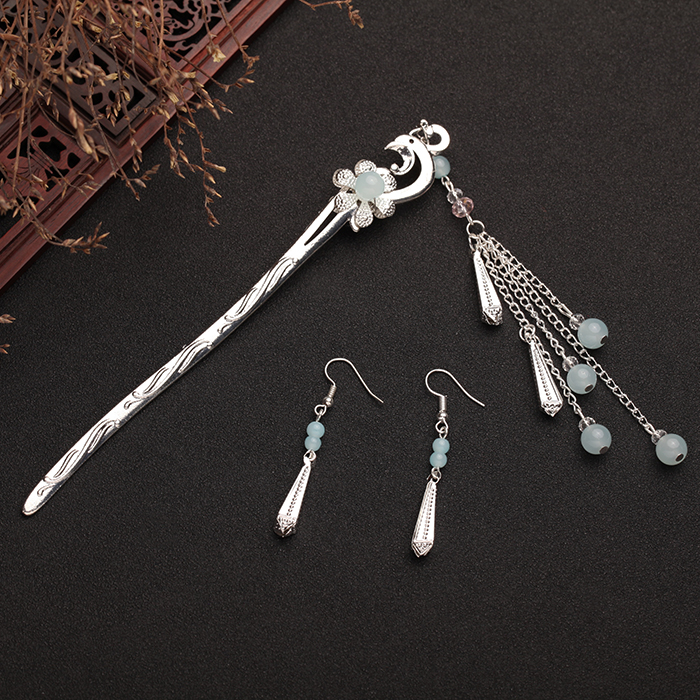 鳳凰盤(pán)發(fā)發(fā)釵步搖，精致唯美古風(fēng)頭飾