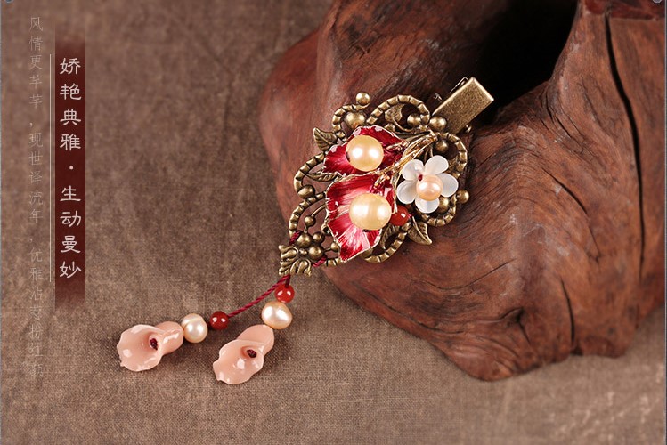 嬌艷典雅發(fā)夾，生動曼妙的發(fā)夾頭飾