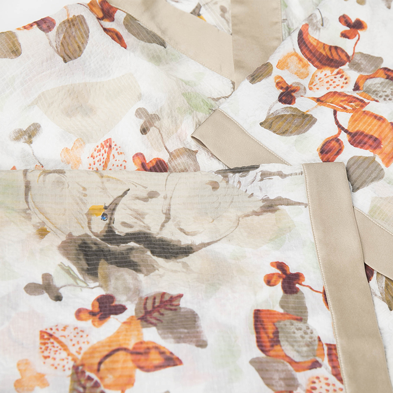 魏晉風(fēng)大袖交領(lǐng)襦裙?jié)h服，松葉水墨印花漢服