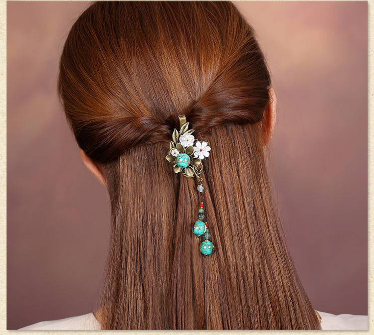 古銅蘊緲發(fā)夾，靈動唯美古風(fēng)頭飾