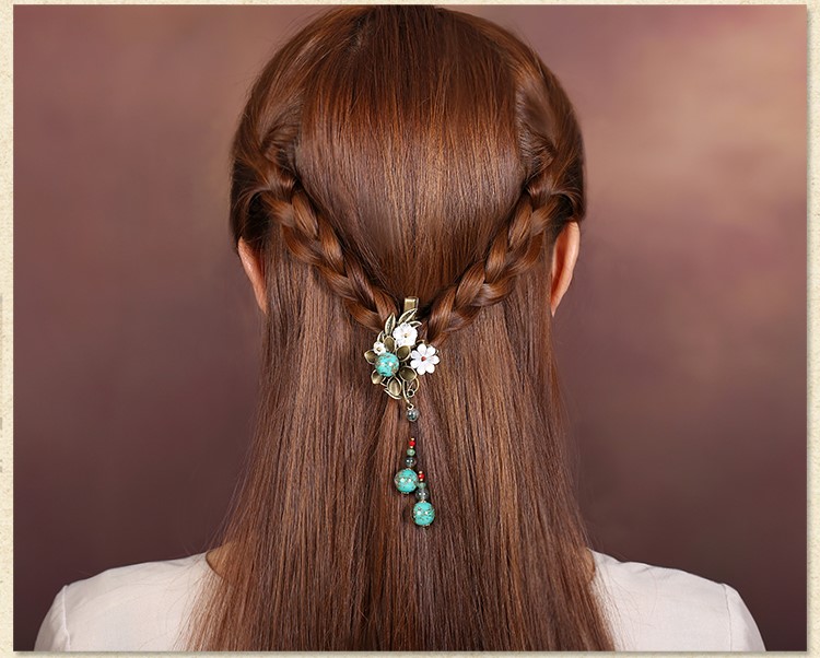 古銅蘊緲發(fā)夾，靈動唯美古風(fēng)頭飾