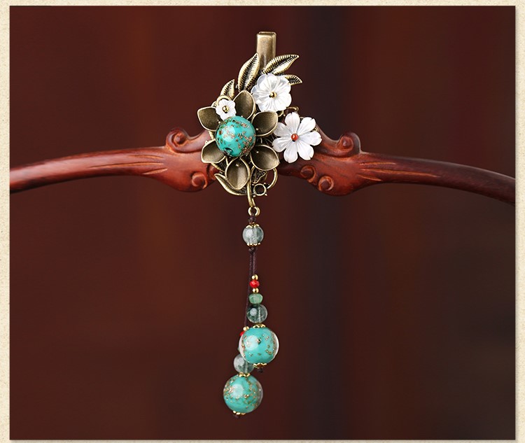 古銅蘊緲發(fā)夾，靈動唯美古風(fēng)頭飾