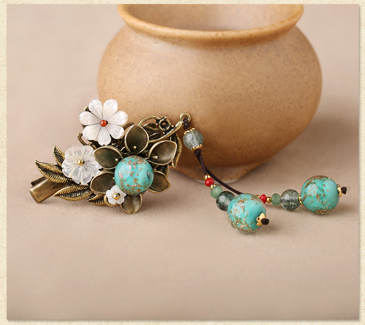 古銅蘊緲發(fā)夾，靈動唯美古風(fēng)頭飾