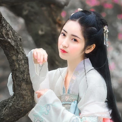 花香滿溢清新女生頭像，唯美古風真人頭像