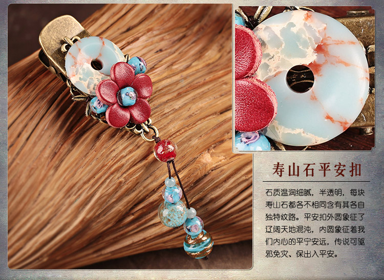 嬌雅動(dòng)人發(fā)夾，花香紅色古風(fēng)頭飾