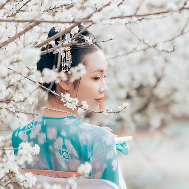 清新梨花芬芳女生頭像，唯美古風(fēng)真人頭像