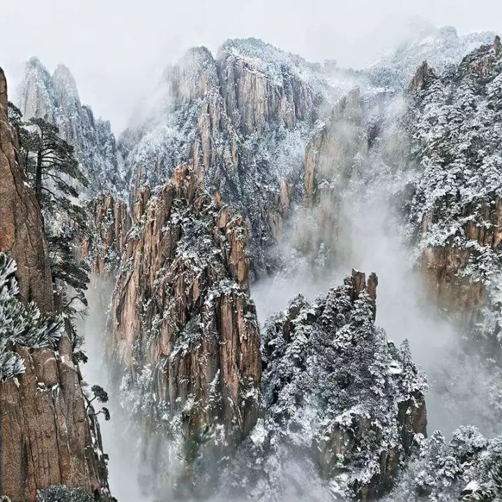 雪后黃山風(fēng)景宛如人間仙境，舞一曲雪中霓裳羽
