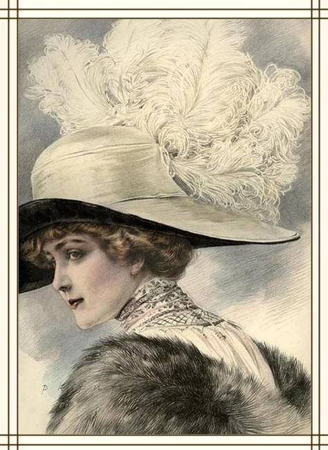 別致風格的美在老年女人韻味插畫!