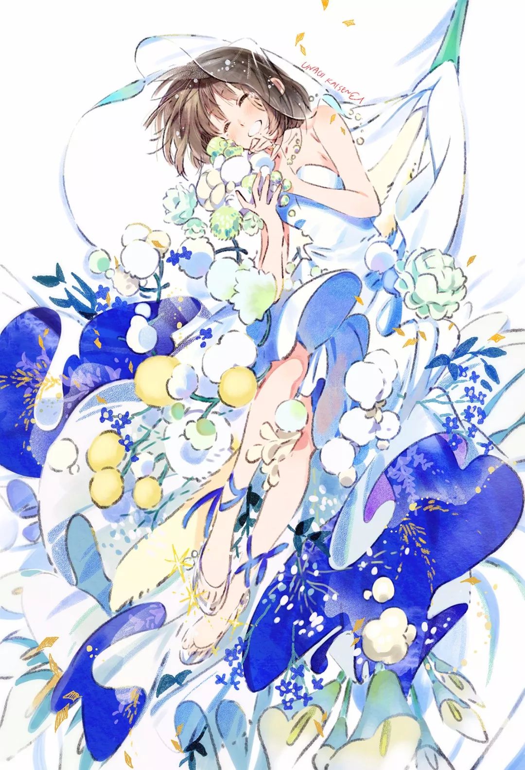 超唯美優(yōu)雅插畫，清新亮麗的手繪插畫