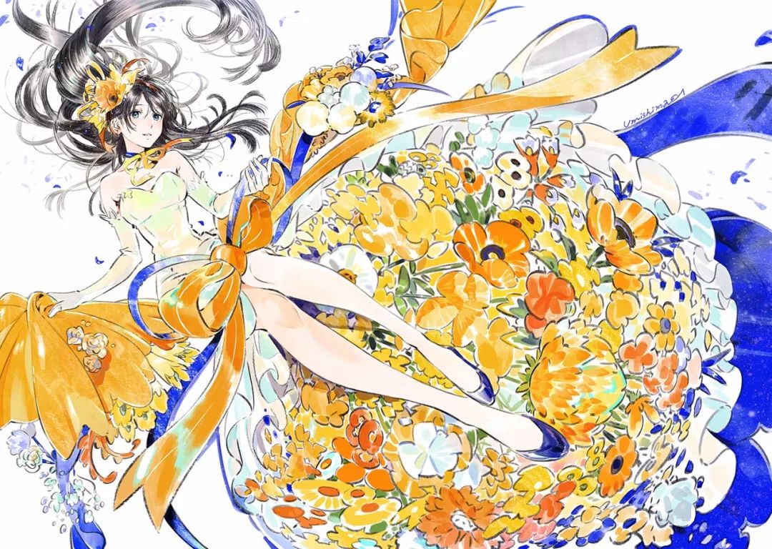 超唯美優(yōu)雅插畫，清新亮麗的手繪插畫