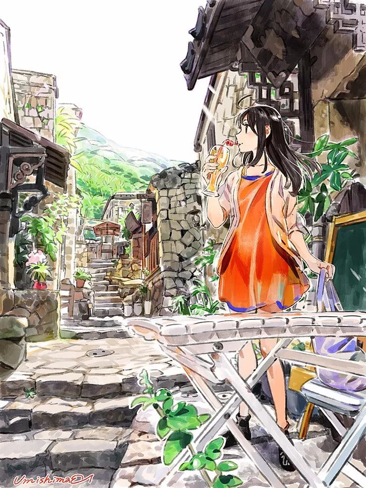 超唯美優(yōu)雅插畫，清新亮麗的手繪插畫