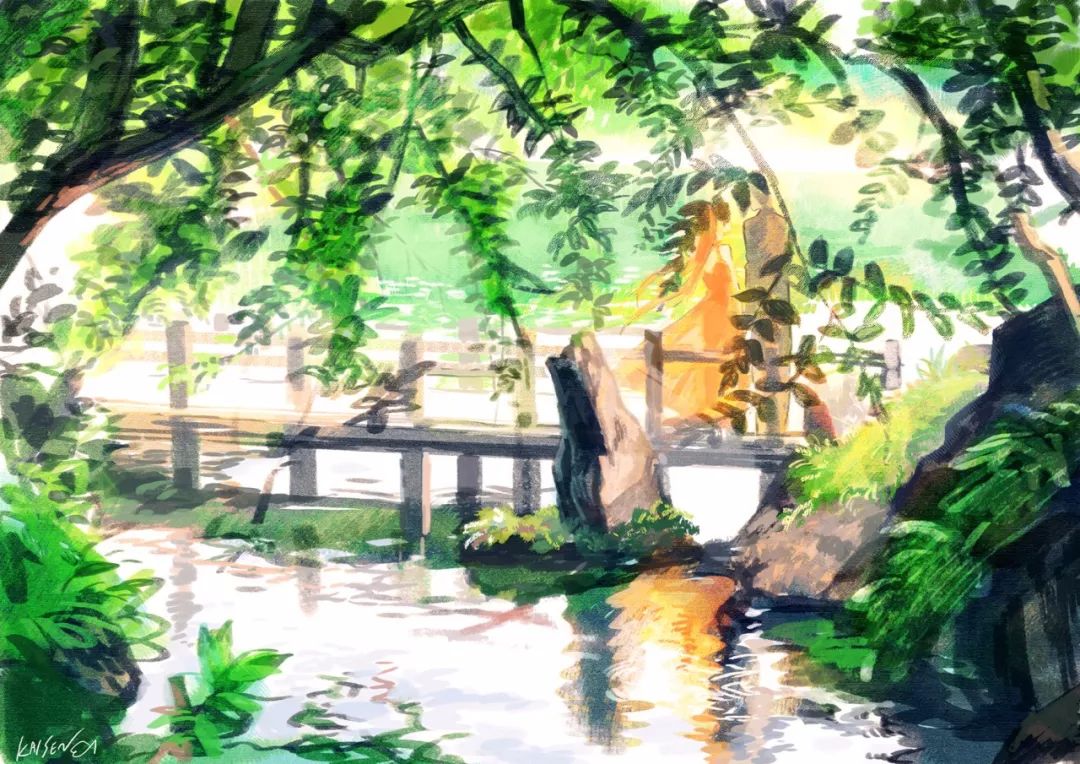 超唯美優(yōu)雅插畫，清新亮麗的手繪插畫