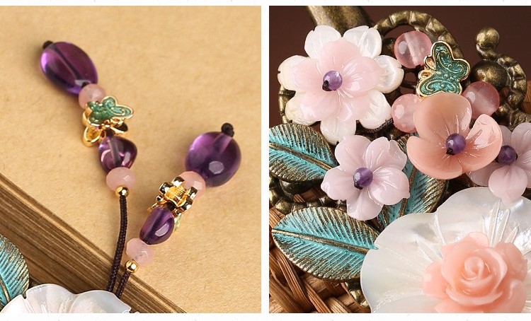 復(fù)古亦蝶花發(fā)夾夾，小清新氣質(zhì)淑女頭飾