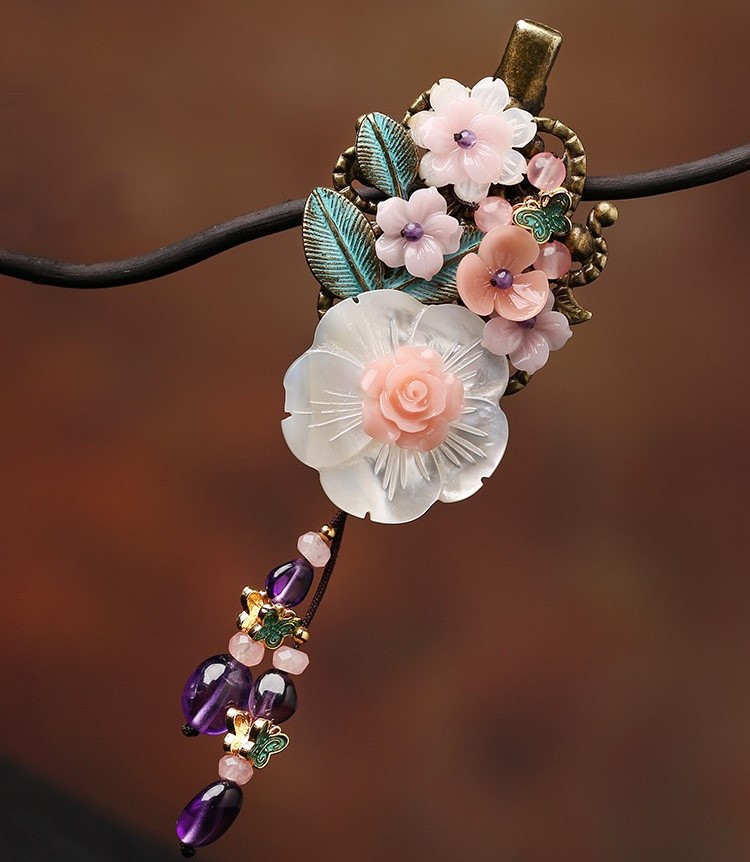 復(fù)古亦蝶花發(fā)夾夾，小清新氣質(zhì)淑女頭飾