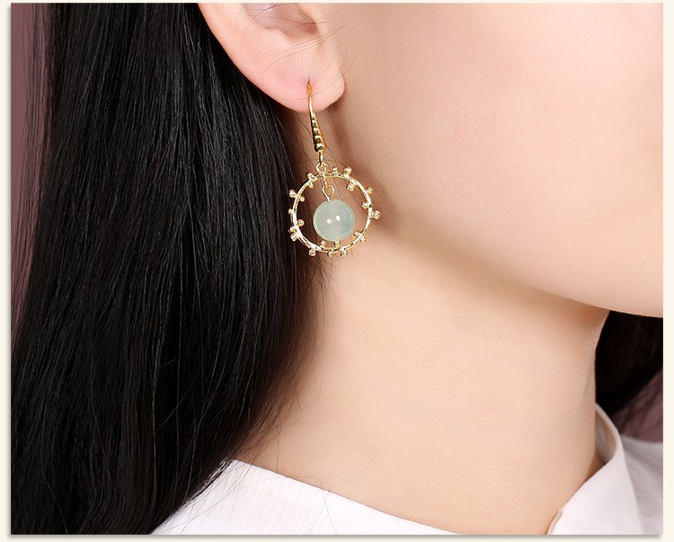 冷淡風(fēng)森系少女耳環(huán)，超仙氣質(zhì)圈圈耳環(huán)首飾