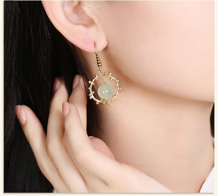 冷淡風(fēng)森系少女耳環(huán)，超仙氣質(zhì)圈圈耳環(huán)首飾