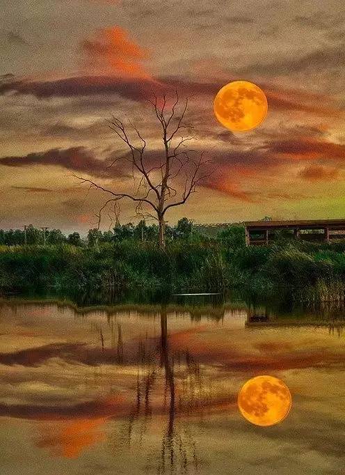 美到骨子里的夕陽(yáng)風(fēng)景：青山依舊在，幾度夕陽(yáng)