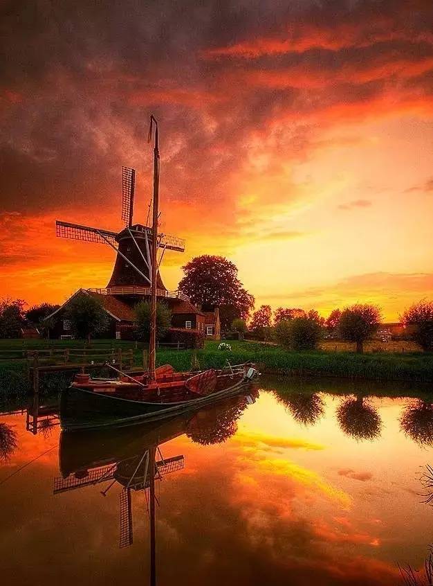 美到骨子里的夕陽風(fēng)景：青山依舊在，幾度夕陽